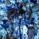 (17) Alcyon - B060318 - SOFT- Huile, acrylique, pigment pur Sur toile - 100 x 50 cm-fond noir